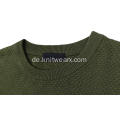 Herren Strickpullover mit Ananasstich aus Baumwolle mit Rundhalsausschnitt